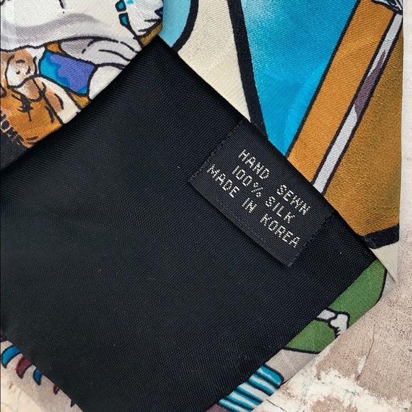 NWOT Nicole Miller Silk Baseball Motif Tie - Picture 4 of 7